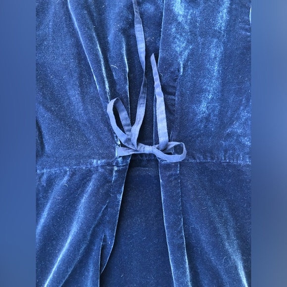 New April Cornel velvet dress beaded midnight sapphire blue womens Medium - Picture 13 of 16